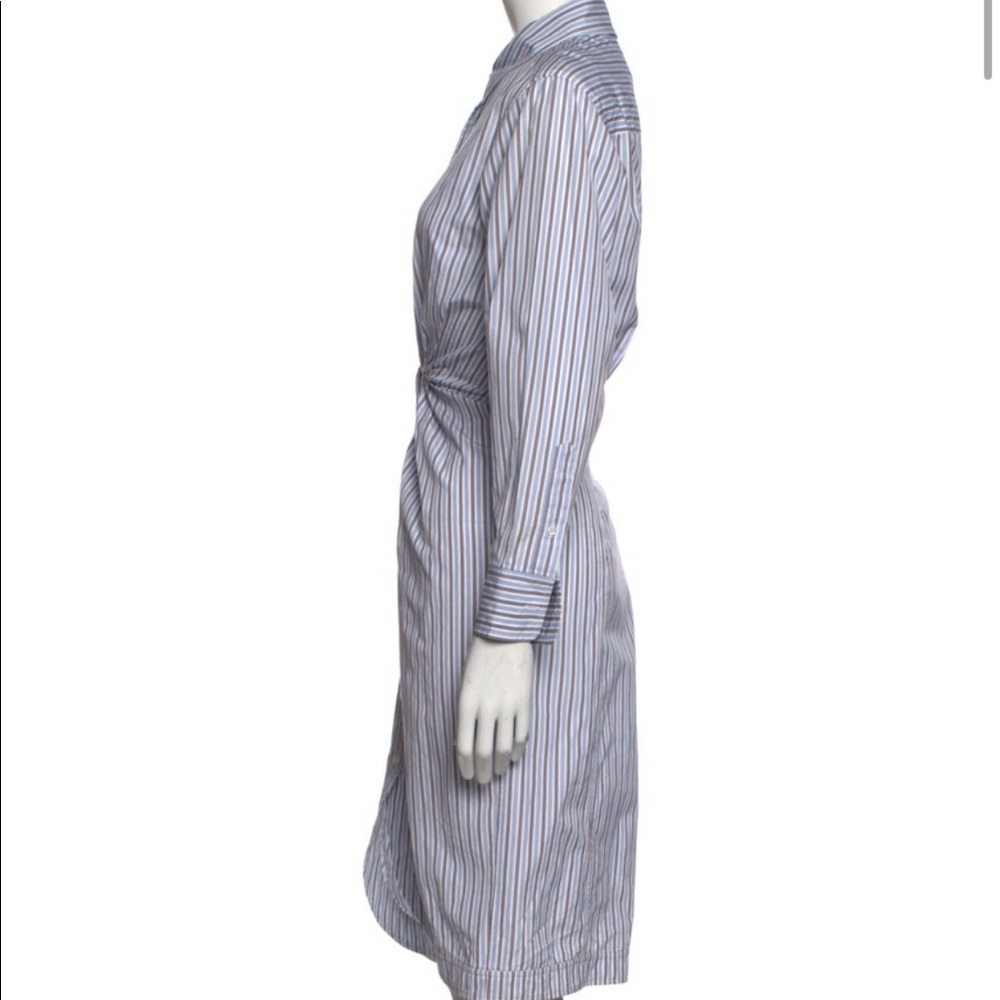 Saint Laurent button down collared shirt dress with fitted waist - Picture 2 of 4